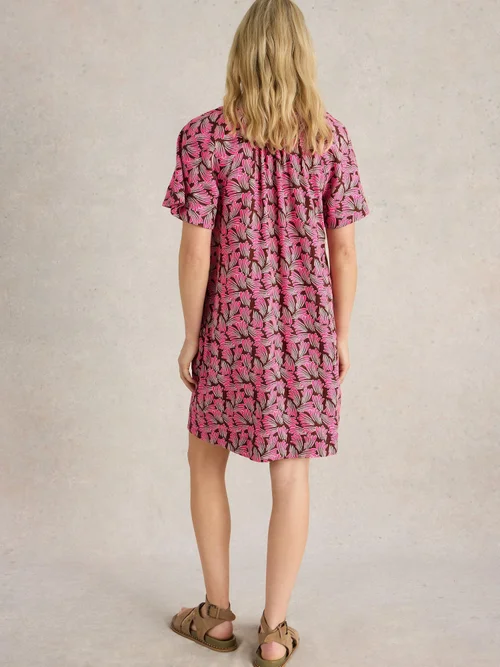 Kleid Lindsay aus Leinenmischung - Pink Pr - 52/R Bild 4