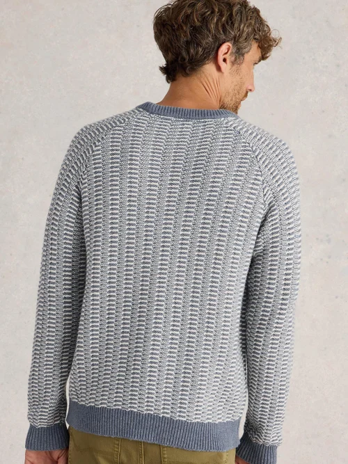 Pullover mit Rundhalsausschnitt - Blue Mlt - XXL Bild 4