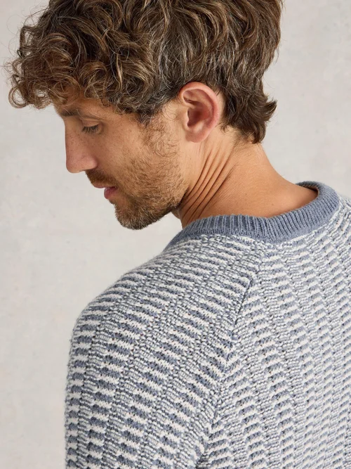 Pullover mit Rundhalsausschnitt - Blue Mlt - XXL Bild 3