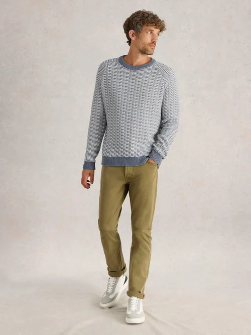Pullover mit Rundhalsausschnitt - Blue Mlt - XXL Bild 2