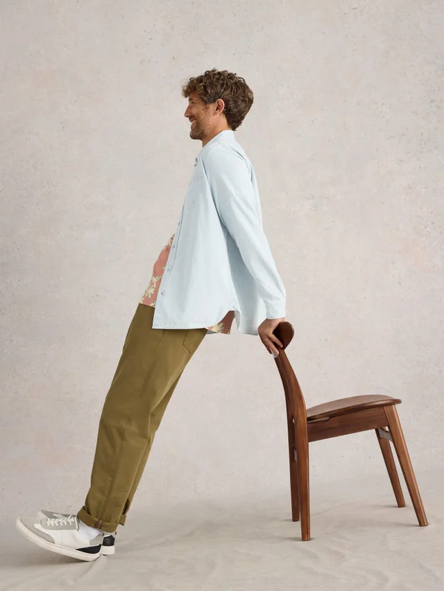 Gestreiftes Langarmhemd