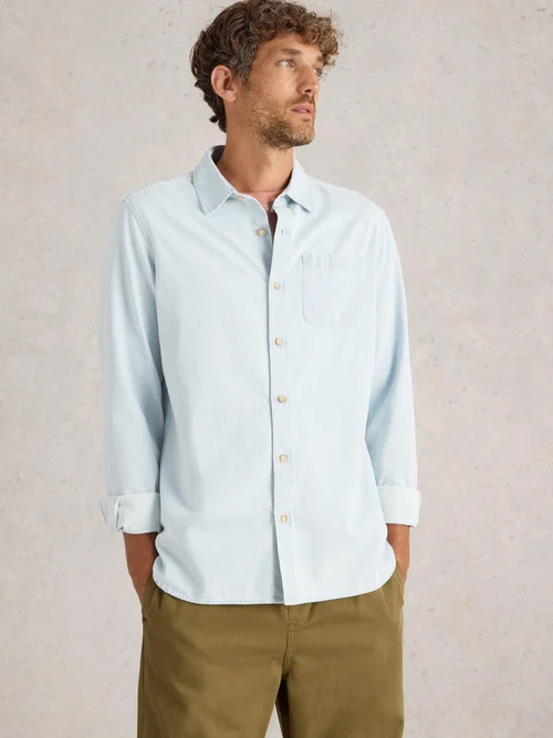 Gestreiftes Langarmhemd - Blue Mlt - XXL Bild 3