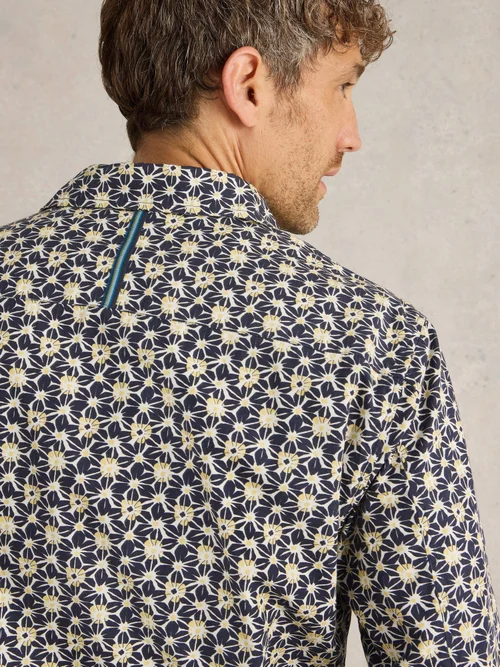 Hemd Finsbury mit Fuji Flower Print - Navy Pr - XXXL Bild 3