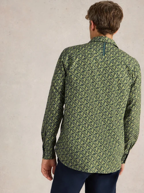 Hemd Finsbury mit Koi Karpfen Print - Green Pr - M Bild 4