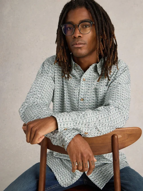 Hemd Finsbury mit Kassetten Print - White Pr - XXXL Bild 3