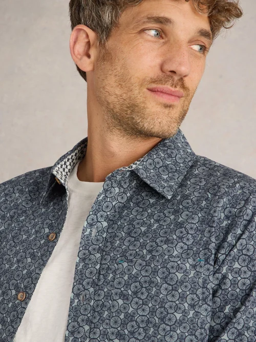 Hemd Finsbury mit Bike Print - Navy Pr - XXXL Bild 3