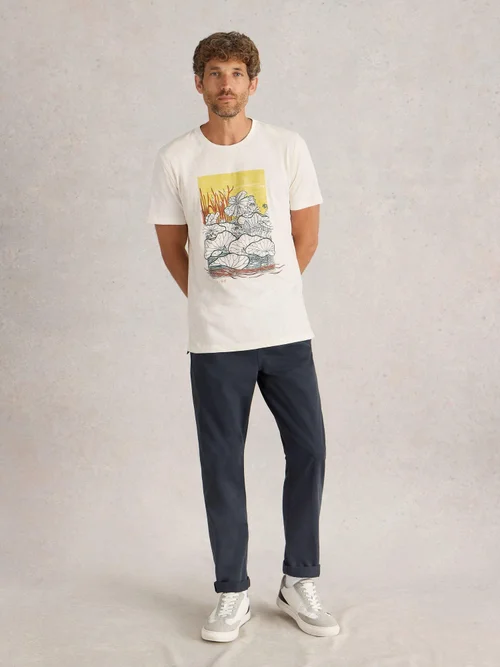 T-Shirt Abersoch mit Seerosenmotiv - White Pr - S Bild 2