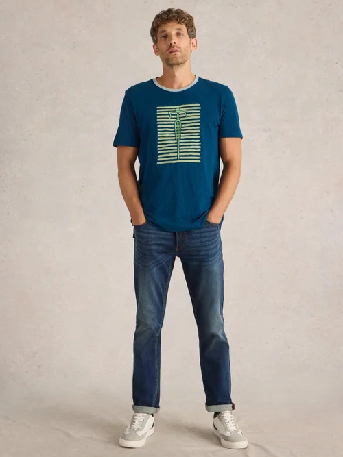 T-Shirt Abersoch mit Bike-Motiv - Blue Pr - XXXL Bild 2