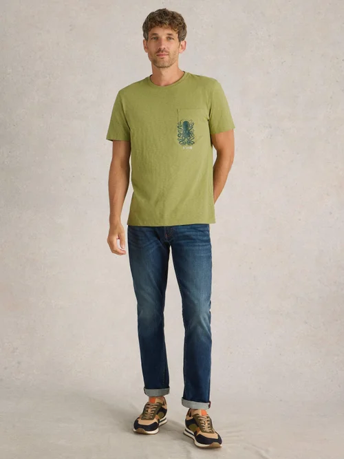 T-Shirt mit Oktopusmotiv - Green Pr - S Bild 2