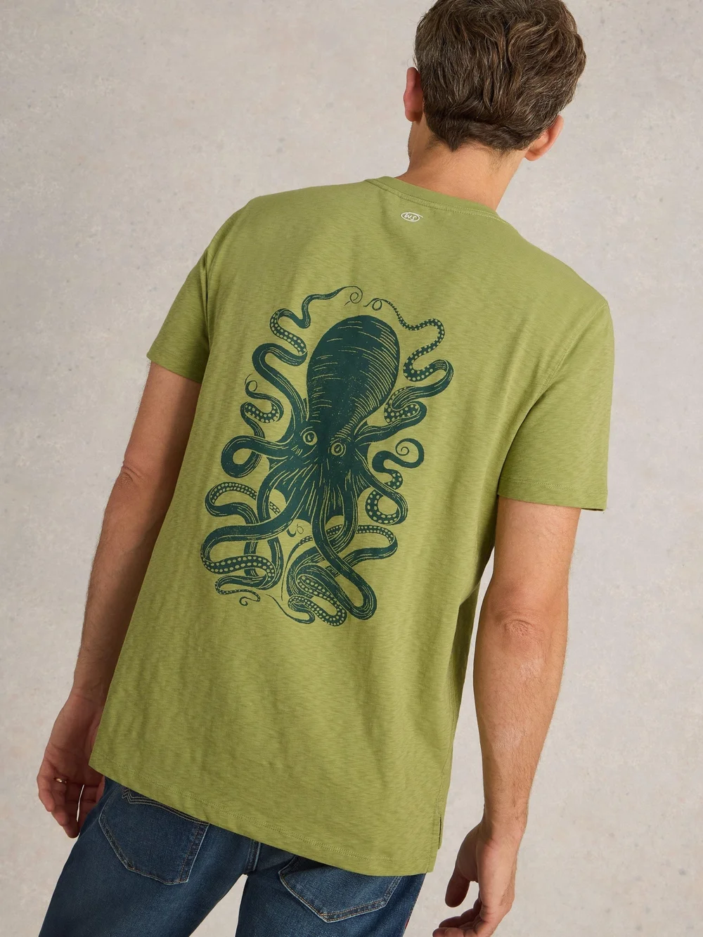 T-Shirt mit Oktopusmotiv - Green Pr - S Bild 1