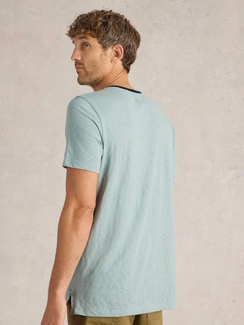 T-Shirt mit Radtourmotiv - Blue Pr - XXL Bild 4