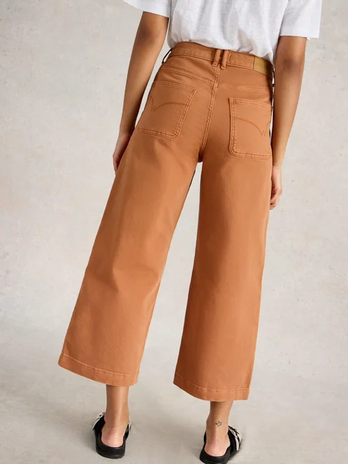 7/8-Jeans Tia mit weitem Bein - Dark Tan - 46/R Bild 4