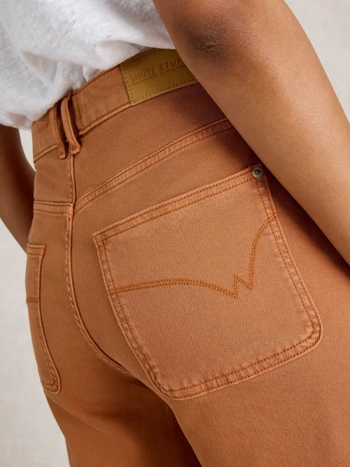 7/8-Jeans Tia mit weitem Bein - Dark Tan - 46/R Bild 3