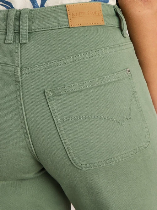 7/8-Jeans Tia mit weitem Bein - Mid Green - 44/R Bild 3