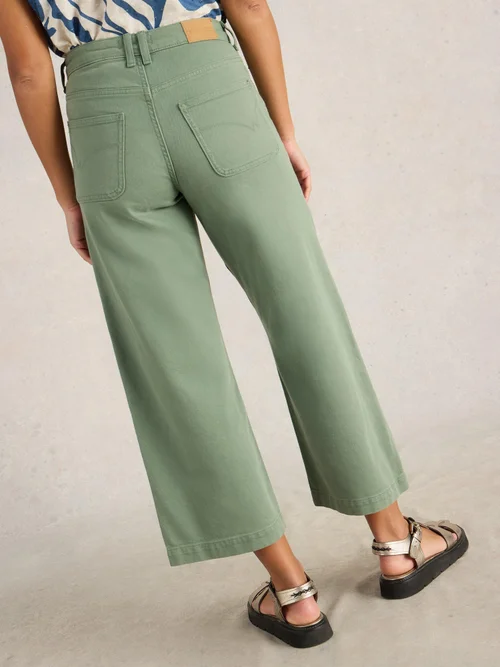 7/8-Jeans Tia mit weitem Bein - Mid Green - 44/R Bild 4