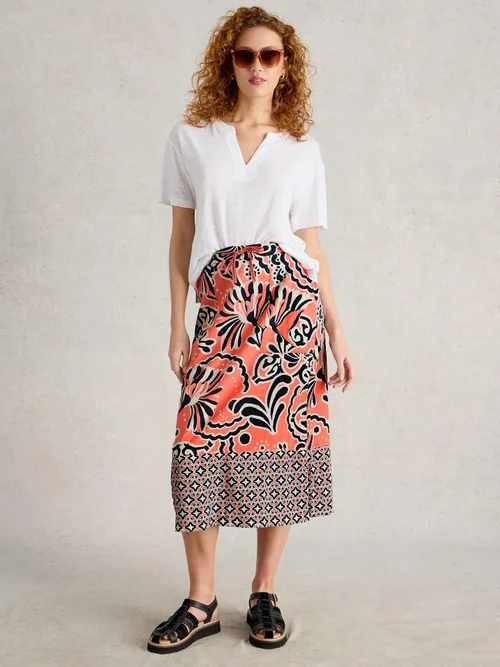 Rock Elle aus Leinenmischung - Coral Pr - 52/R Bild 2