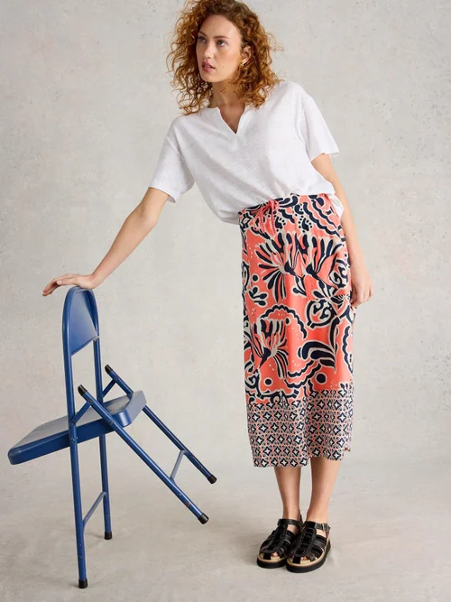 Rock Elle aus Leinenmischung - Coral Pr - 52/R Bild 1