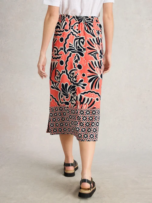 Rock Elle aus Leinenmischung - Coral Pr - 52/R Bild 4