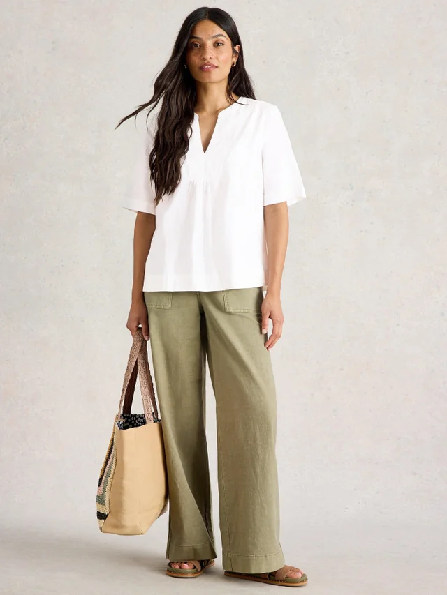 Top Ash aus Leinenmischung