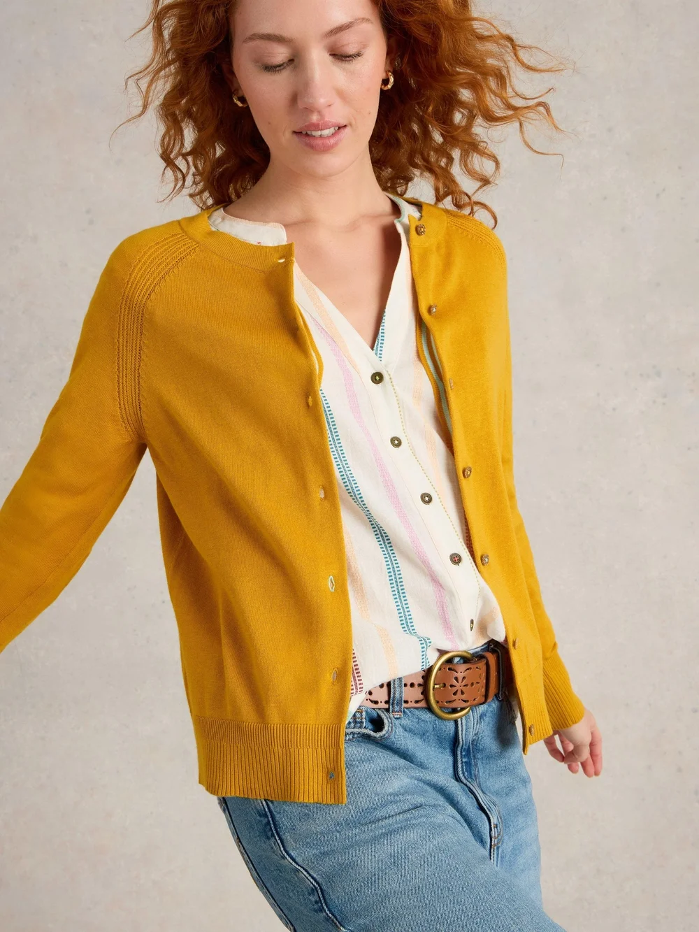 Strickjacke Lulu - Mid Yellow - 44 Bild 1