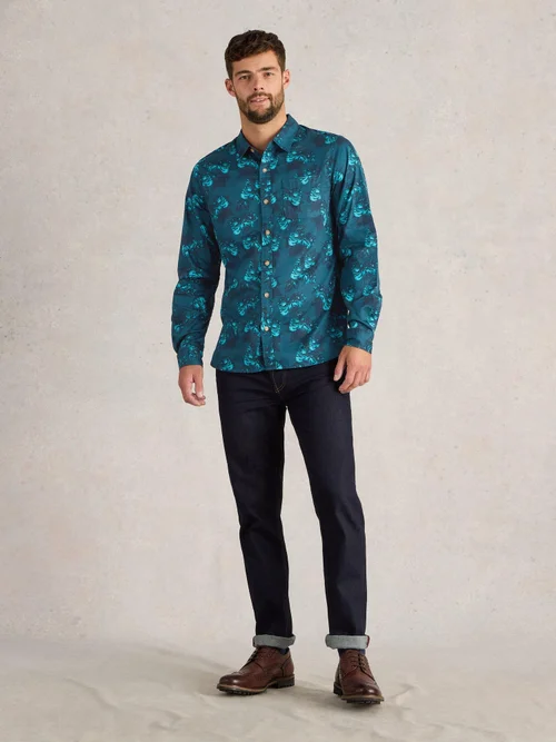 Floral bedrucktes Hemd - Blue Pr - XXXL Bild 2