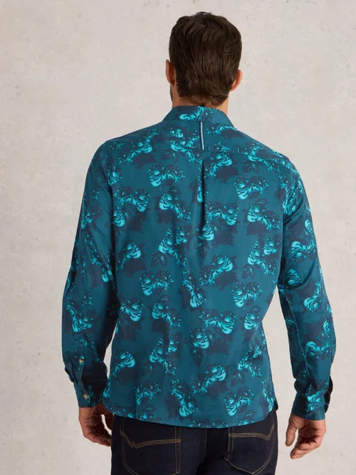 Floral bedrucktes Hemd - Blue Pr - XXXL Bild 4