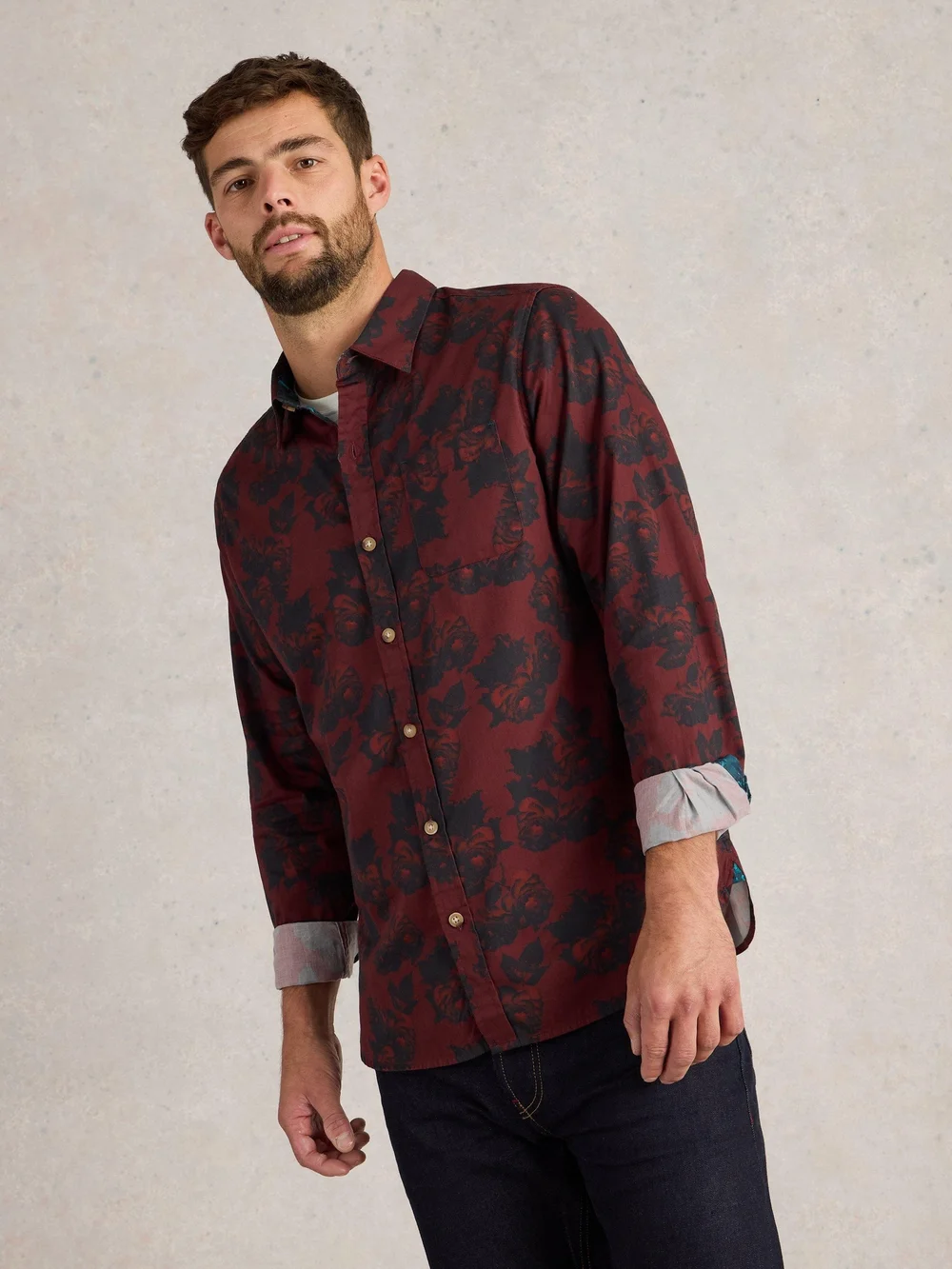 Floral bedrucktes Hemd - Red Pr - XXXL Bild 1