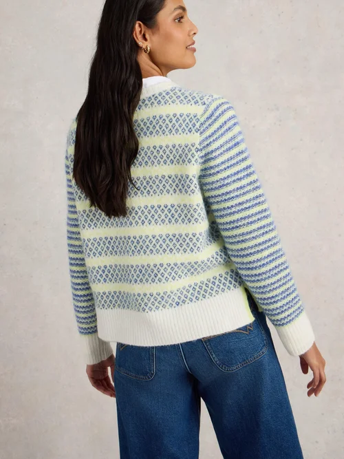 Gestreifter Pullover Sammy - Blue Mlt - 52 Bild 4