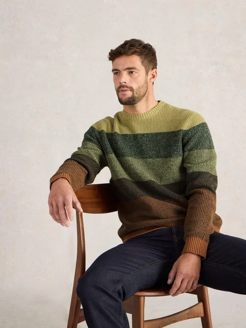 Pullover mit Colour-Block-Design - Green Mlt - XXL Bild 1