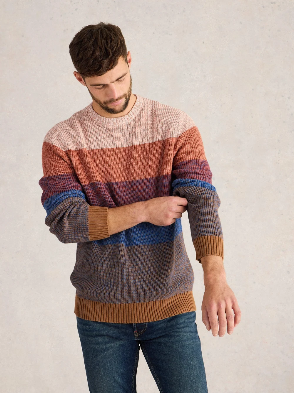 Pullover mit Colour-Block-Design - Pink Mlt - M Bild 1