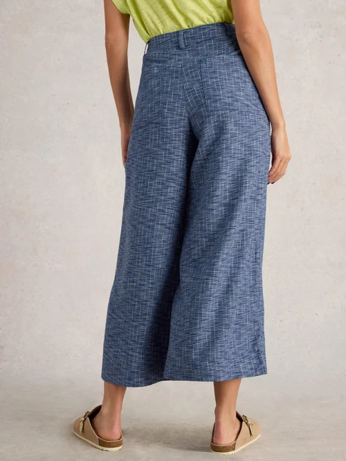 Culotte Roxy aus Leinenmischung - Blue Mlt - 52/R Bild 4