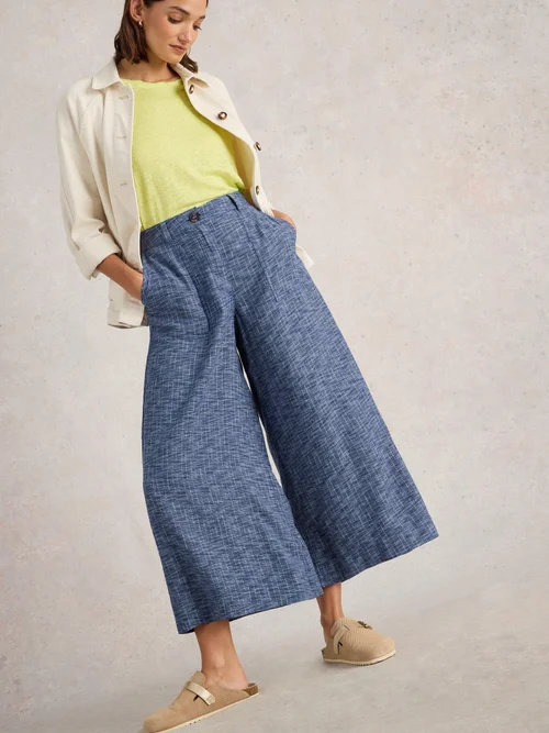 Culotte Roxy aus Leinenmischung - Blue Mlt - 52/R Bild 1