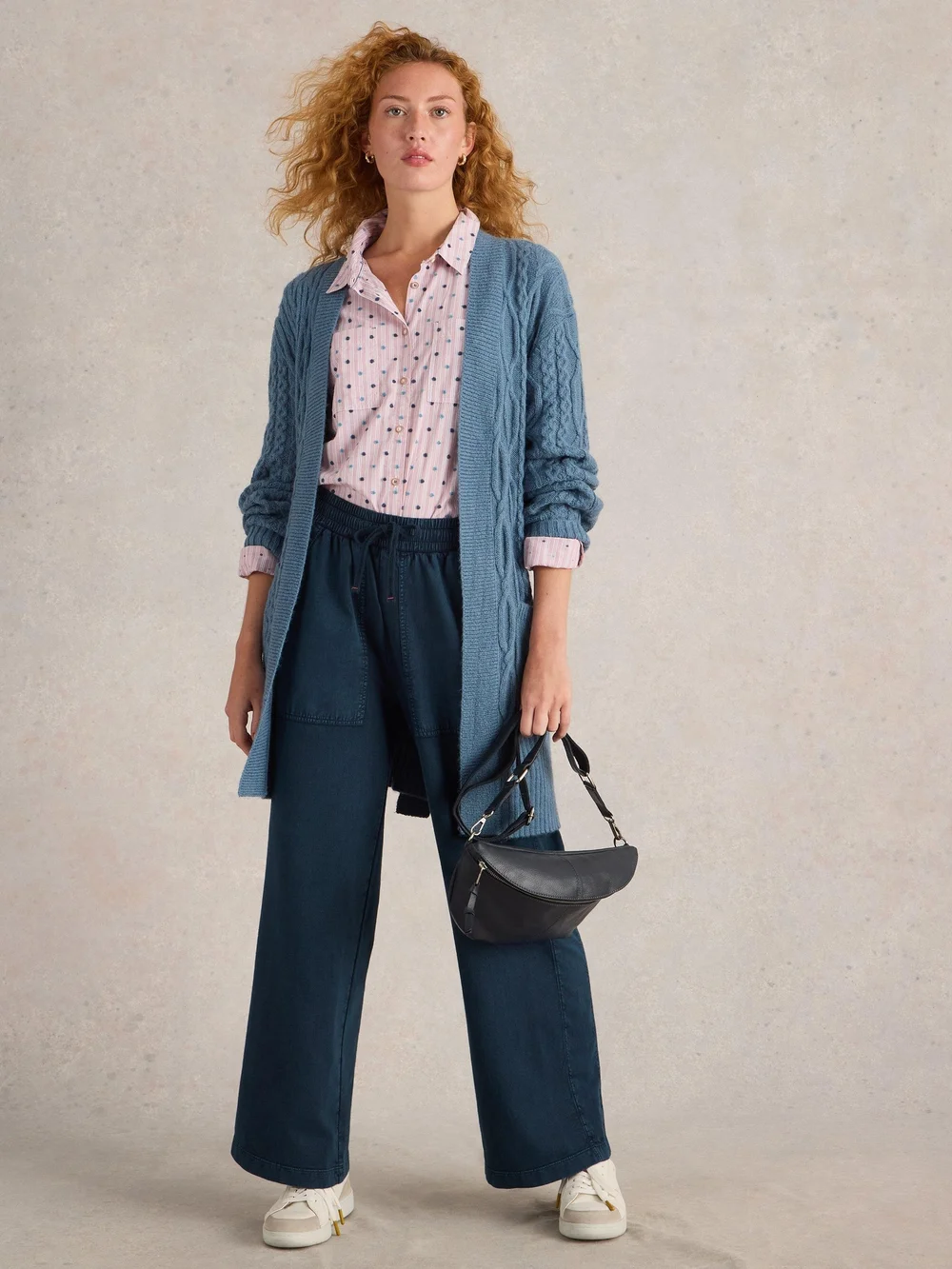 Jogginghose Ava mit weitem Bein - Mid Denim - 50/R Bild 1