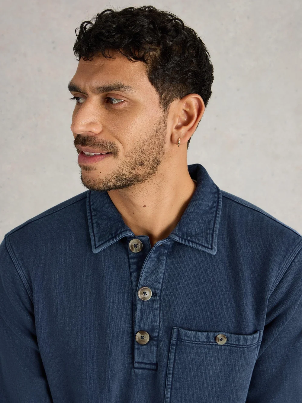 Longsleeve Polohemd Brampton - Indigo Ble - XXXL Bild 1
