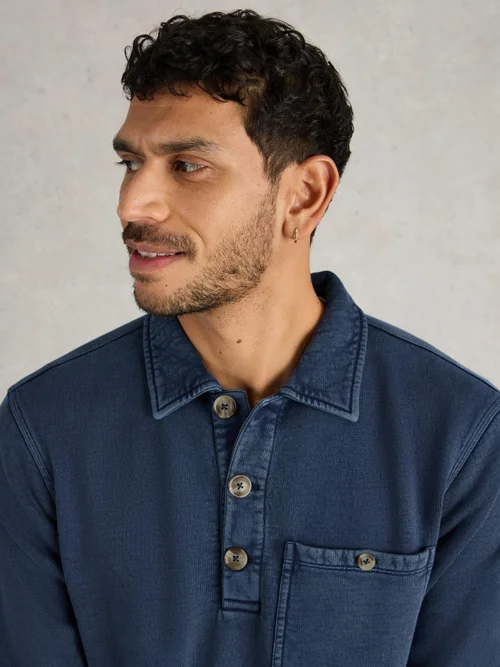 Longsleeve Polohemd Brampton - Indigo Ble - XXXL Bild 1