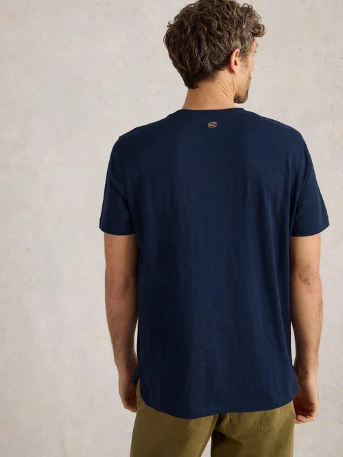 T-Shirt Abersoch mit Koi-Motiv - Navy Pr - XXXL Bild 4
