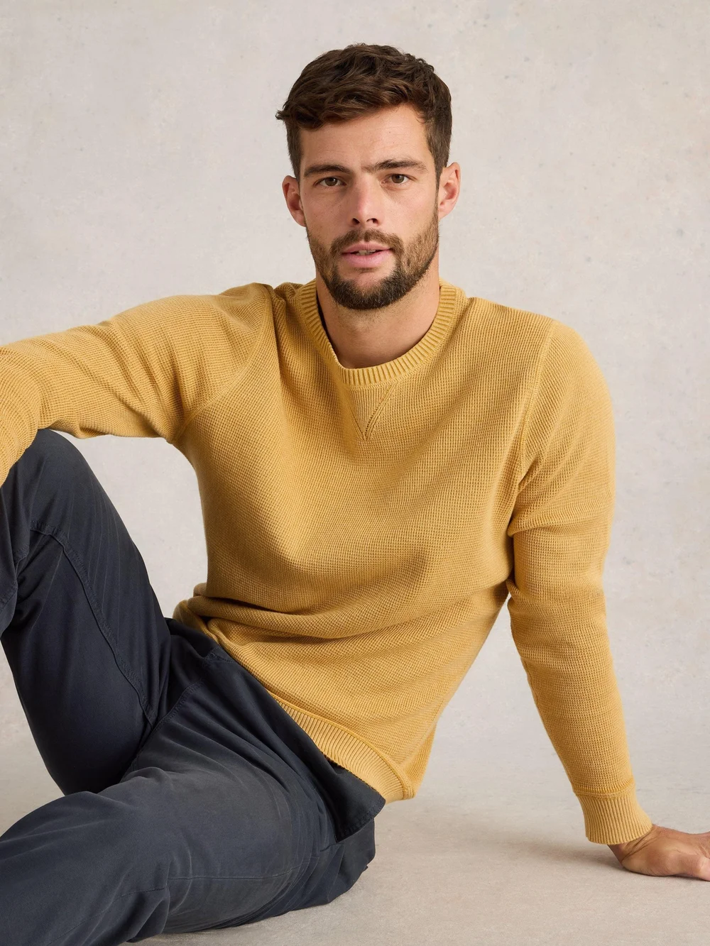 Pullover Attadale mit Rundhalsausschnitt - Mid Yellow - XXXL Bild 1