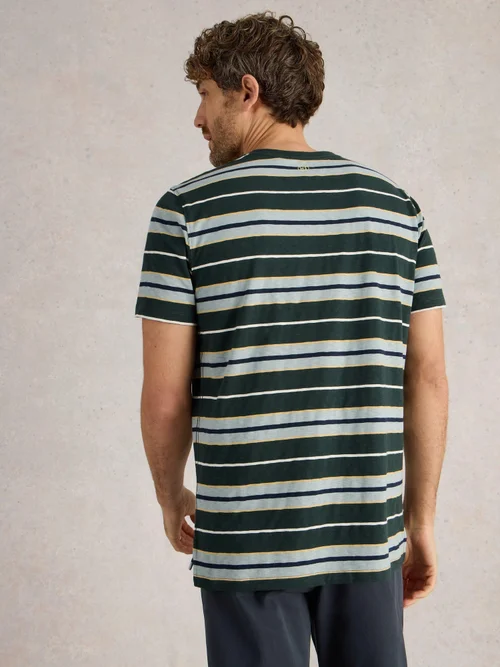 Gestreiftes T-Shirt Abersoch - Navy Multi - XXXL Bild 4
