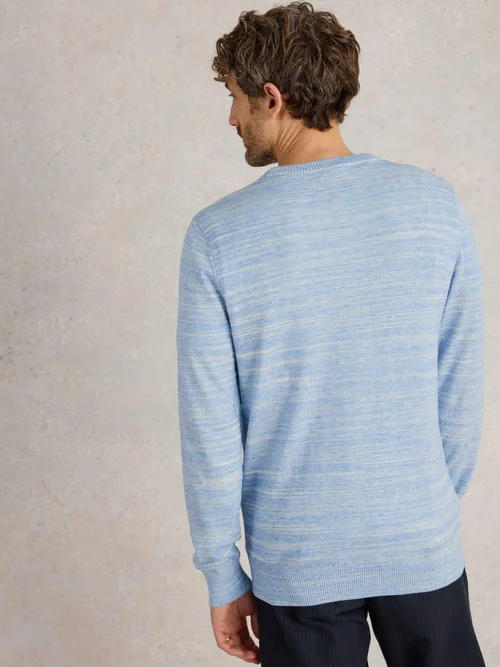 Pullover Henderson in Spacedye-Optik - Lgt Blue - XXXL Bild 4