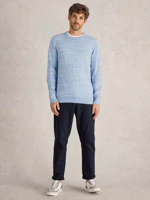 Pullover Henderson in Spacedye-Optik - Lgt Blue - XXXL Bild 2