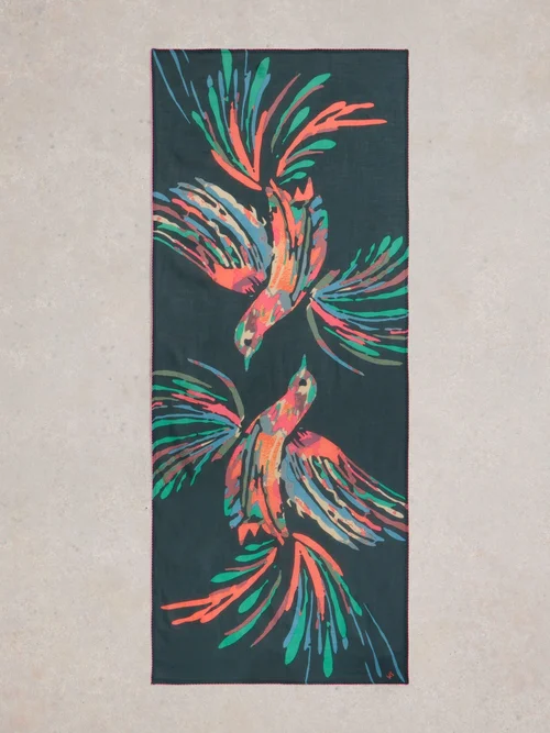 Schal mit Vogelmotiv Bild 3