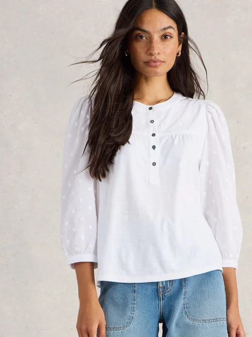 Dobby Mix Top Elise - Pale Ivory - 48 Bild 3
