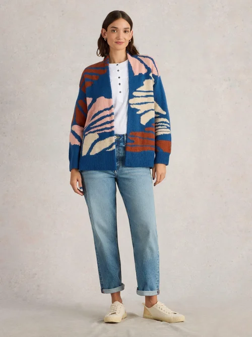 Lange Strickjacke Louisa - Blue Mlt - XL Bild 2