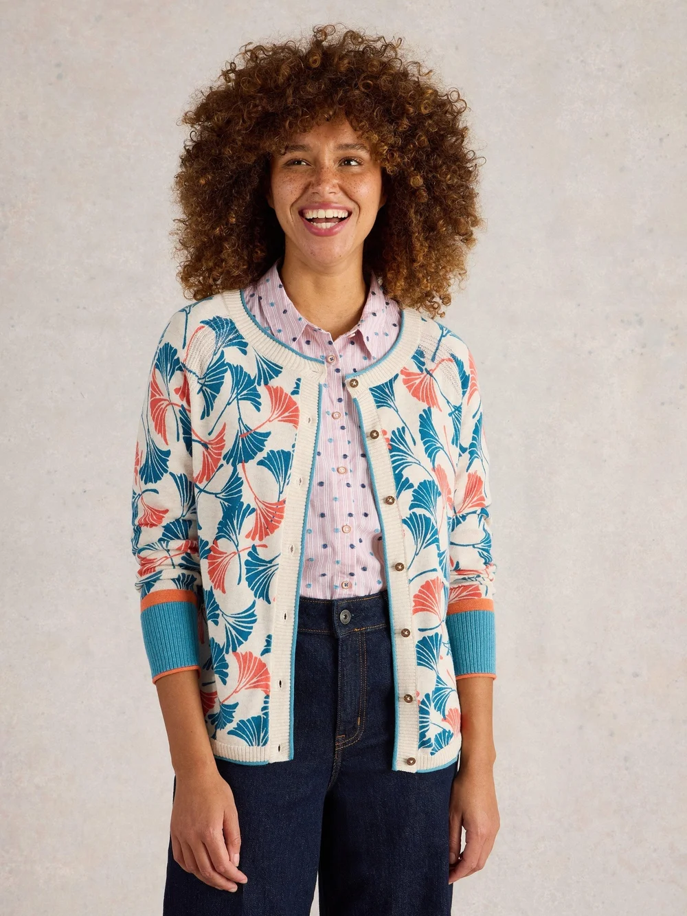 Bedruckte Strickjacke Lulu - Nat Pr - 50 Bild 1