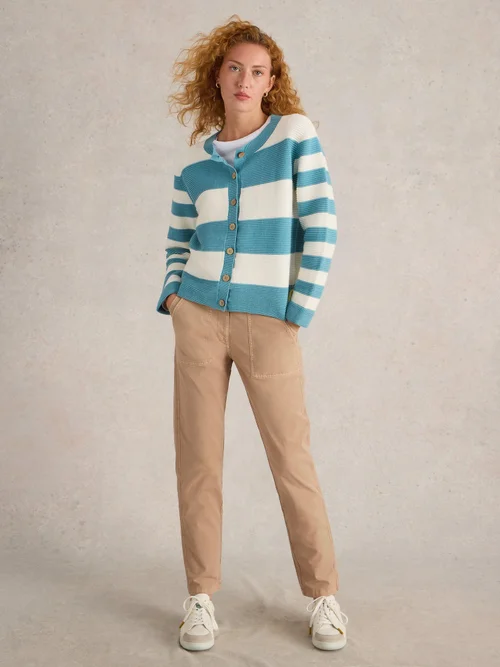 Gestreifte Strickjacke Jana - Blue Mlt - 52 Bild 2