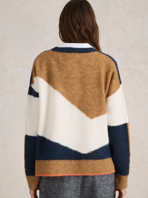 Pullover Cerie Colour-Block - Nat Mlt - 46 Bild 4