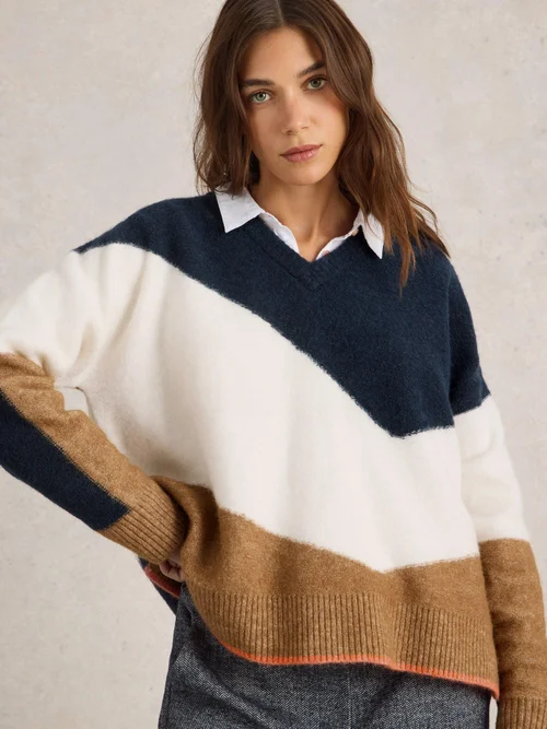 Pullover Cerie Colour-Block - Nat Mlt - 46 Bild 3
