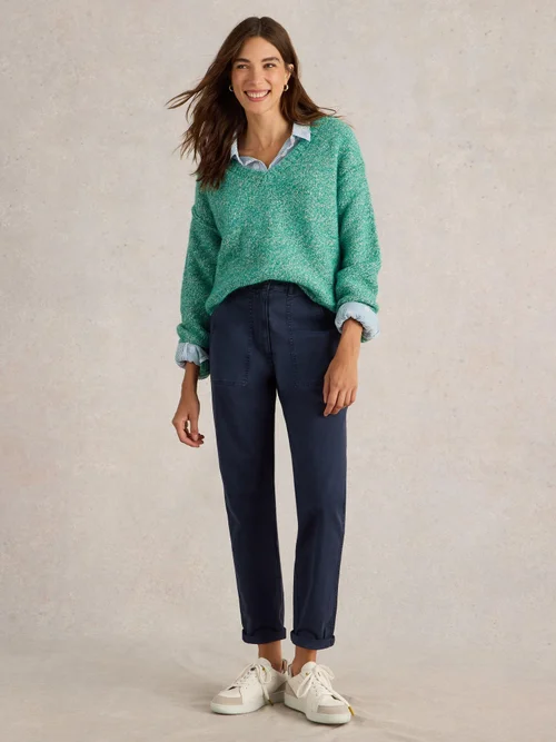Pullover mit V-Ausschnitt - Brt Green - 52 Bild 2
