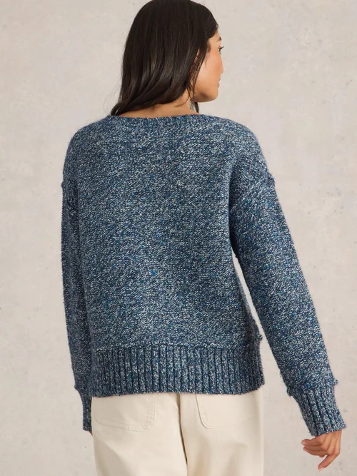 Pullover mit V-Ausschnitt - Dark Navy - 52 Bild 4