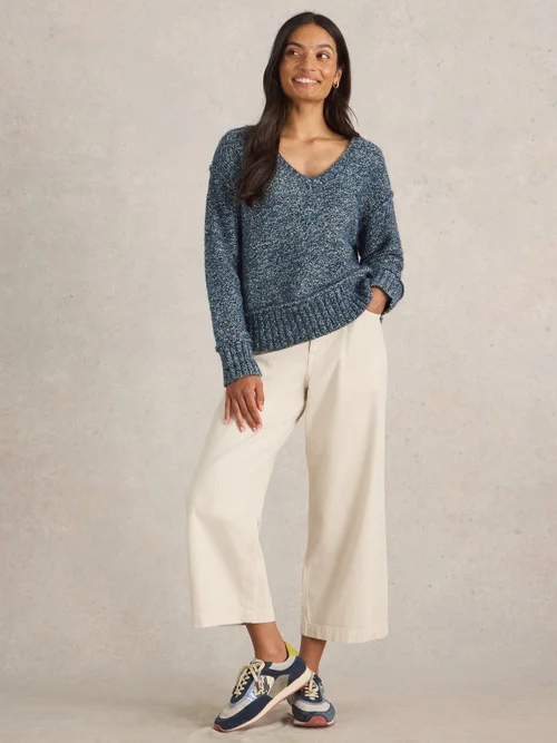 Pullover mit V-Ausschnitt - Dark Navy - 52 Bild 2